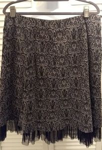 Chadwick's embellished skirt with ruffle EUC 10